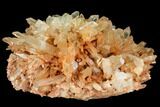 Wide Tangerine Quartz Crystal Cluster - Madagascar #107084-1